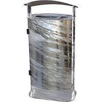 Recipiente de residuos para exteriores galvanizado al horno