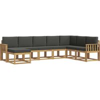 Outdoor Sofa Set 8 pcs White and Anthracite vidaXL