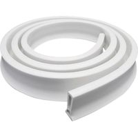Barrera de Ducha 2 M Perfil Silicona Autoadhesivo Borde Plato Sello Plegable Anti Inundaciones para Cocina Inodoro Baño (Blanco)