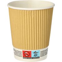 Bicchieri di carta, 0,2 l, diametro 8 cm, 9 cm, Ripple Wall, 25 pezzi