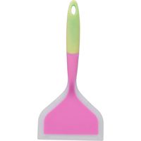 Spatule de Cuisson en Silicone Bicolore Transparente, Large pour Poêle à Pancakes et Friture, Pelle de Cuisine Bleue