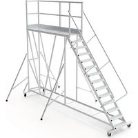 Piattaforma con ruote 15 gradini - Altezza massima di lavoro 5.00m - PTF2515D-RS