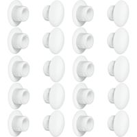 Cyclingcolors – Lot de 20 capuchons en plastique 10mm blanc RAL 9010 – Cache trou pour finition esthétique – Pour murs, meubles et espaces confinés