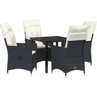 Maison Exclusive - Conjunto de Comedor de Jardín 5 uds. Negro rat