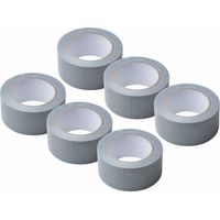 Werkzeyt Panzertape Grau 6 Stück Gewebeband 25 m x 50 mm Extra stark, reißfest und witterungsbeständig