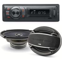 Pack sono voiture Autoradio AR270 USB + 2 haut parleurs ovales 6x9" Caliber 180W