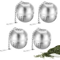 Boule à thé 4 compartiments, filtre à thé en acier inoxydable, infuseur à thé, filtre à thé pour tasse, infuseur à thé, trois thés, thé, café, 4 épices