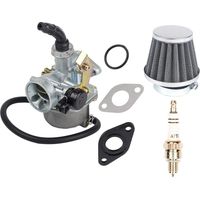 Compatible avec PZ19 PZ 19 mm câble Choke carburateur carburateur Filtre à air Bougie d'allumage avec Joint torique Compatible avec 90cc 110cc 125cc ATV Quad Dirt Bike TaoTao Sunl