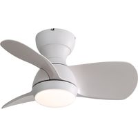 58 cm Deckenventilator – mit 3 ABS-Flügeln – 3-farbig einstellbare LED-Beleuchtung – 6 Geschwindigkeitsstufen – Gleichstrommotor – Fernbedienung – Weiß