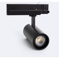 Faretto LED Fasano Nero 20W Regolabile per Binario Trifase 2700K Bianco Caldo