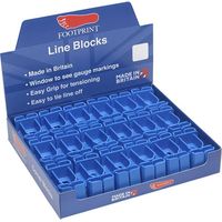 Footprint Line/Corner Block Counter Display Pack — 36 Pieces, 50mm Internal for Box Section Profiles