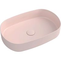 Sapho Infinity - Aufsatzwaschbecken, 55x36 cm, ohne Überlauf, Lachs rosa 10NF65055-2S