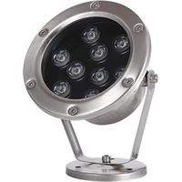 Lumières LED Submersible IP68 Étanche Piscine Spot Lumière 24V LED Projecteur Sous-Marin Plein Acier Inoxydable Couleur Paysage Éclairage (Lumière vert,9W)