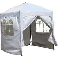 Bc-elec - 578-013 Faltbarer Gartenpavillon, Gartenpavillon, weißer Pavillon 2X2m mit 4 Seitenwänden