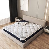 The White Stone Topper Matrimoniale150X190 Traspirante Altezza 5 cm Correttore Materasso con Proprietà Ergonomiche Imbottitura in Ovatta Soft Tessuto Anallergico e Antiacaro