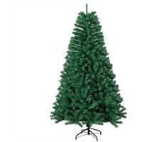 Haloyo® 180cm Künstlicher Weihnachtsbaum mit Metallständer für Weihnachtsdekoration Grün Natur