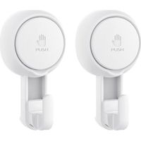 Shower Razor Holder, 2 Pack, Suction Cup Hooks, Powerful Vacuum Suction Hooks, Removable and Reusable Shower Razor Hooks