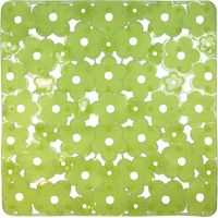 Spüle mit grünen Blumen, transparent, 32x32cm - Idmat