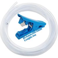 Tuyau PVC, Tuyau Transparent 6mm ID8mm OD, Tube Flexible, avec 1 coupe-tube (4 mètres)