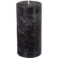 Bougie Cylindrique "Rustic" 14cm Noir