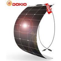 100W Solarpanel 12v Flexibles Monokristallines Solarmodul für Haus/Wohnwagen/Van/Boot/Batterie/Garten