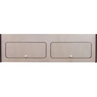 Wohnwagen Oberschrank mit schwarzem Rand Wohnmobil 120cm x 35cm x 35cm Camper Hängeschrank Birkensperrholz Trennwand Leichtgewichtig Unbehandelt Soft-Close Vorgebohrte Löcher Befestigungssatz