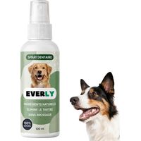 Everly Dog Spray Dental, Spray Dental Antisarro para Perros, Elaborado con Ingredientes Naturales, Aliento Fresco, Sin Cepillado ni Estrés, Para Cachorros y Perros de Todos los Tamaños (100 ml)
