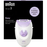 Épilateur électrique - BRAUN - SE3-031 - 2 modes - Blanc / Rose