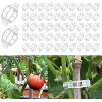 200Pcs Plant Supports, Tomato Plants Support, Plastic Plant Clips for Climbing Plants for Climbing Plants Support Clips Garden (200, White)