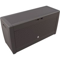 Cushion storage box 310l brown weather resistant