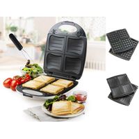 2in1 Sandwichmaker 4er Muschelplatte, Waffeleisen, Gabel