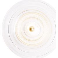 Applique murale Lipari dorée ronde verre clair LED 6W