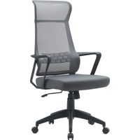 Silla de oficina Hoboken gris 59x65x121 h