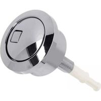 Botón pulsador de doble descarga cromado - Compatible con tanques de 280 mm - Plástico cromado plateado - 4,8 cm - 1 pieza