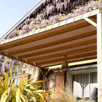 Pergola-Plane Taupe 6x8 m - 8 Jahre Garantie TECPLAST - LP640PR - Wasserdichte PVC Plane für Pergola oder Gartenlaube