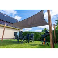 Voile d'ombrage imperméable rectangle 4 x 5 m - 160gr/m2 - Gris -
