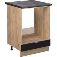 Meuble pour four Fame-Line, Noir rayé, 60 cm , PT Anthracite, Vicco