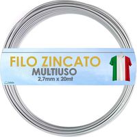 Filo Multiuso Zincato 2,7mm x 20mt - Resistente e Antiruggine Prodotto italiano