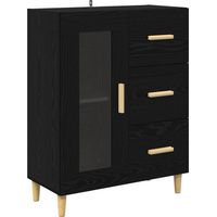 vidaXL Sideboard Black Oak 69.5 x 34 x 90 cm Engineered Wood