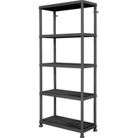Fixkraft Kunststoffregal 176x74x32 cm, 5 Böden, Regalsystem, Ablageregal