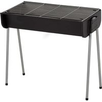 Aktive Holzkohlegrill modernes Design große Kochfläche schwarz 60x30x55 cm