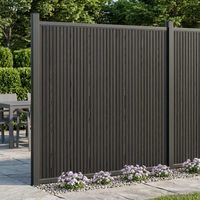 vidaXL Panneau de clôture WPC et Aluminium Noir