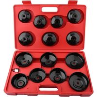 KIT CHIAVI A TAZZA PER FILTRI OLIO 15 PZ - CHIAVE FILTRO OLIO