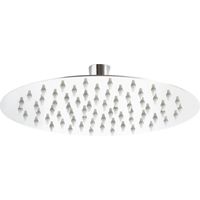 Wiltec – Pommeau de douche rond 25 cm – Acier inoxydable 304 – 126 buses – Effet pluie – Articulation pivotante pour direction ajustable