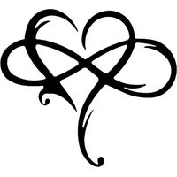 Steel Infinity Heart Wall Decor, Metal Wall Decor, Metal Infinity Heart Sign, Wrought Iron Decor, Personalized Art Wall Decor, Metal Wall Decor - Home Decor (Medium)