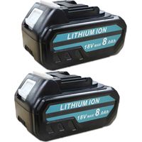 2x 8000mAh Battery,Compatible with Makita 18V Cordless Power Tools & Charger,Replacement Battery For Makita BL1850 18V Li-Ion LXT Lithium-Ion Battery BL1850B BL1830 with LED Indicator