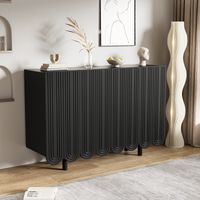 Sideboard, tropfenförmiges Sideboard mit profilierten Türen und Pufferscharnier