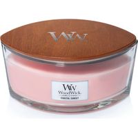 Woodwick Coastal Sunset Candela Profumata Rosa 19,5 cm