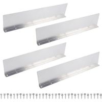 Lot De 4 Gouttières Droites en Aluminium pour Gouttières, Mini Gouttières pour Abris, Bande De Toit pour Gouttière, Gouttière pour Abri De Jardin Carport Terrasse