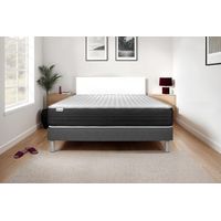 Ensemble matelas sommier VITALMEMO ONE 140 x 200 - Couleur: Gris